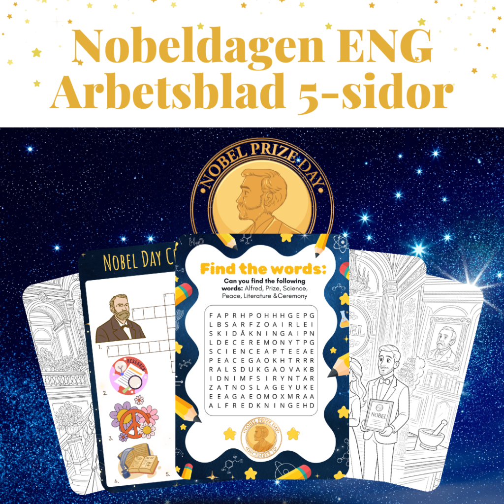 Nobeldagen Engelska – Arbetsblad 5st