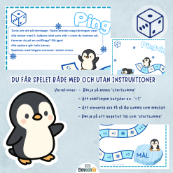 Pingvinplus - tärningsspel för träning av addition