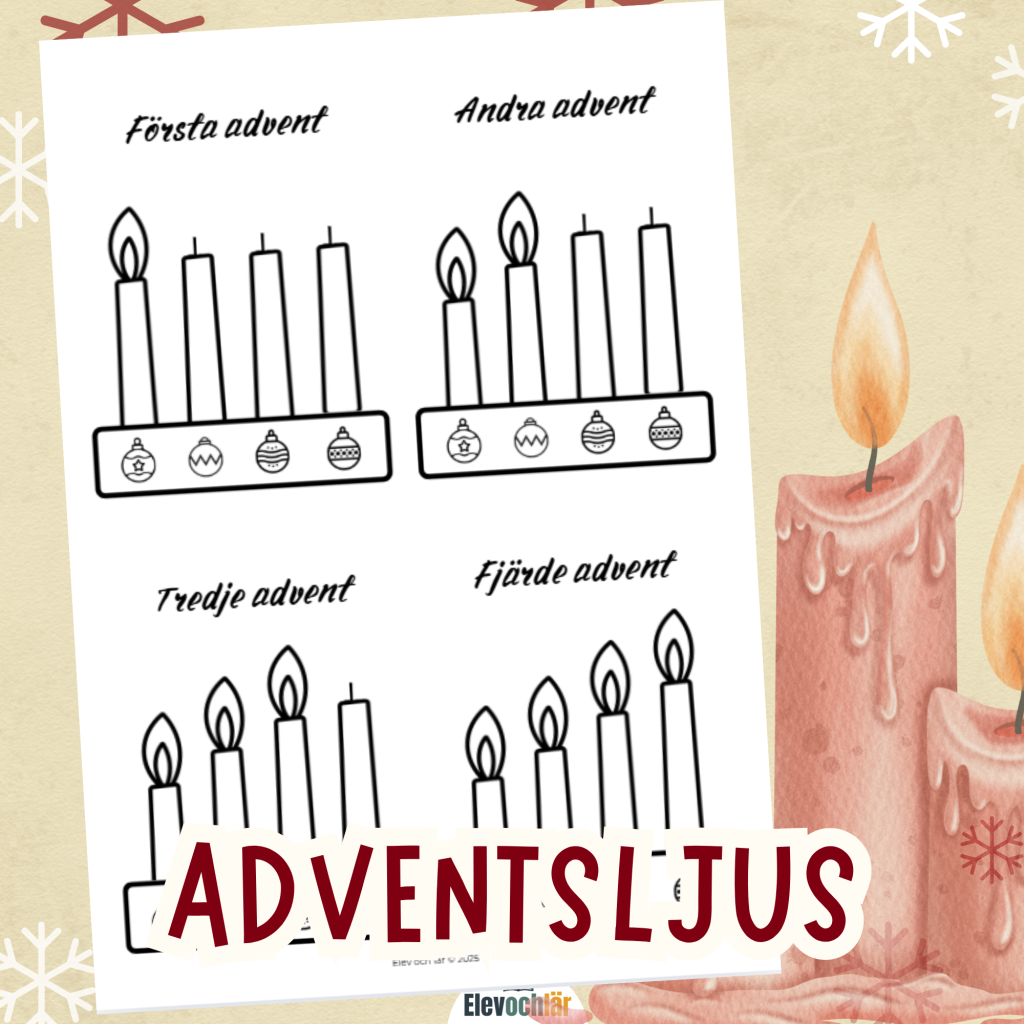 Adventsljus – måla adventsljusstakar