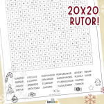 Stort Jul-Ordsök! 20×20 rutor + facit - bild 2