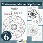 Matte-mandalas multiplikationstabellen 6, arbetsblad - bild 1