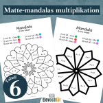Matte-mandalas multiplikationstabellen 6, arbetsblad - bild 3