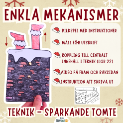 Sparkande tomte! Pyssel med enkla mekanismer