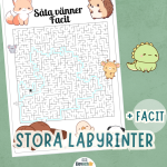 Labyrinter STORA! 5 stycken i olika teman + facit - bild 2