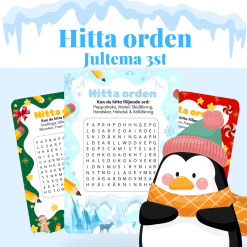 Hitta orden - Jultema 3st