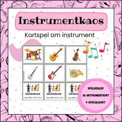 Instrumentkaos - kortspel om musikinstrument
