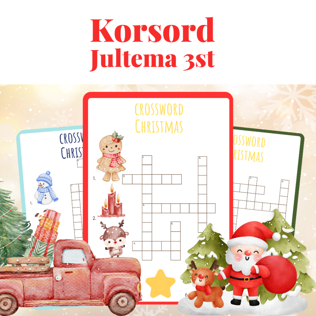 Julkorsord – Engelska 3st