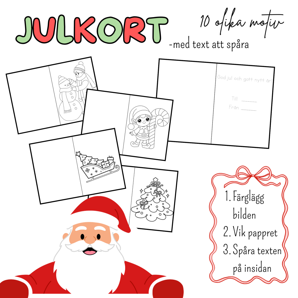 Julkort – med text