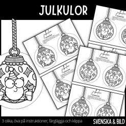 Jul - julkulor med partynissar- klassrumsdekoration