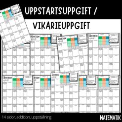 Startuppgifter - Vikarieuppgifter - Addition / matte - 14 sidor