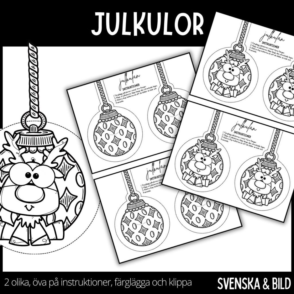 Jul – julkulor – klassrumsdekoration