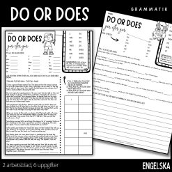 Arbetsblad – do or does – engelska grammatik