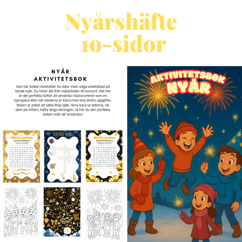 Nåyårshäfte arbetsblad