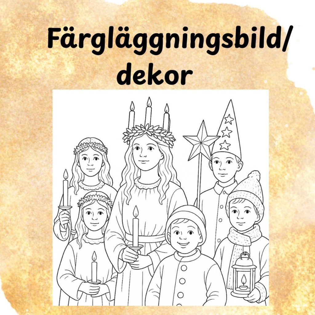 Färgläggningsbild LUCIA