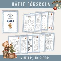 Häfte för förskola, vinter och jul