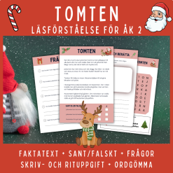 Tomten, läsförståelse för åk 2