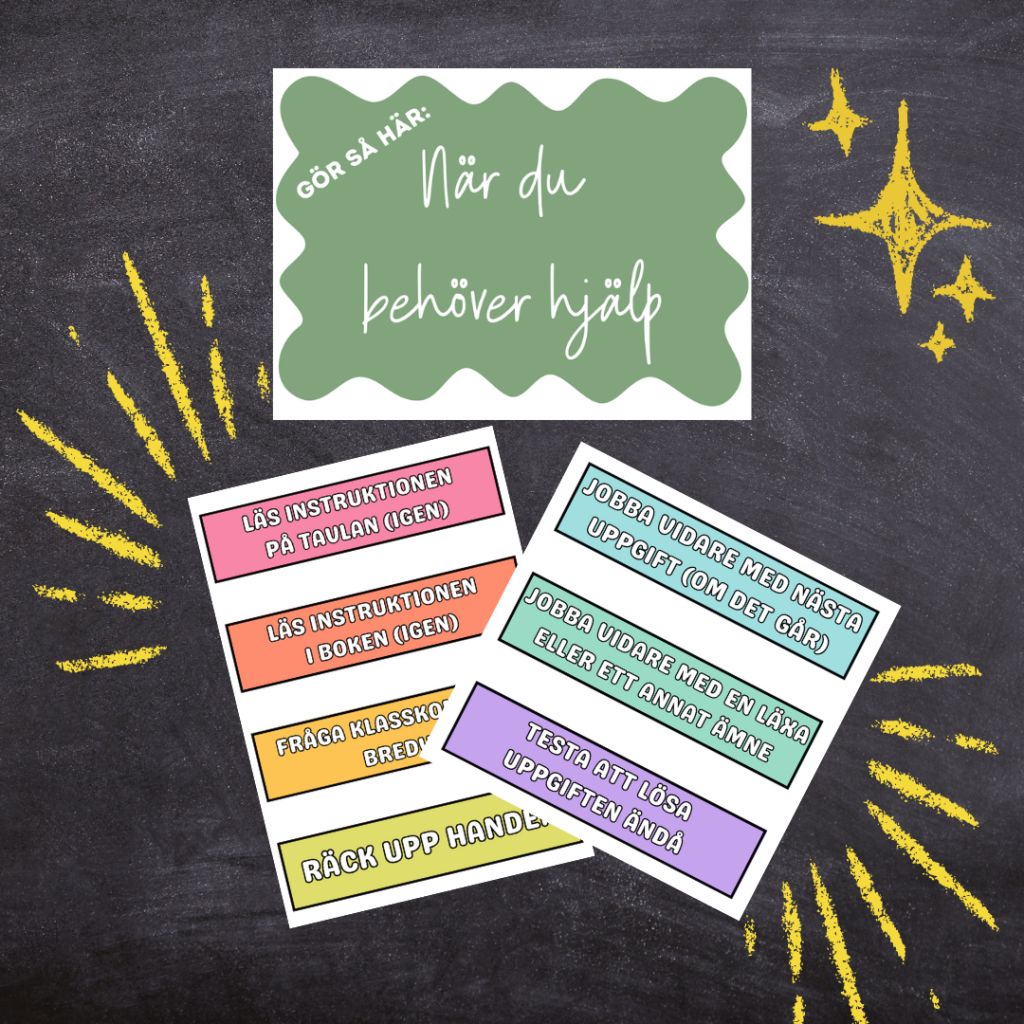 Stödstruktur för när eleverna behöver hjälp