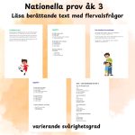 Nationella prov åk 3 – Läsa berättande text med flervalsfrågor - bild 2