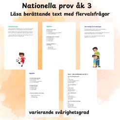 Nationella prov åk 3 – Läsa berättande text med flervalsfrågor