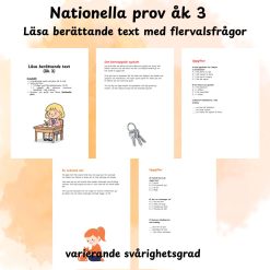 Nationella prov åk 3 – Läsa berättande text med flervalsfrågor