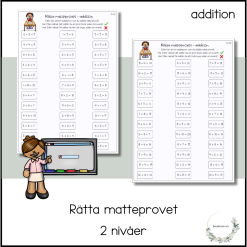 Rätta matteprovet - addition