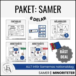 Samer STORA PAKETET | Arbetshäften, ordkort, faktablad, målarbilder