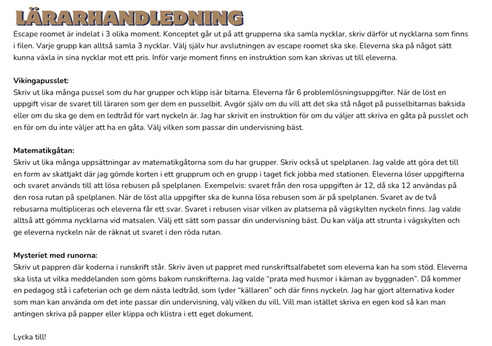 ESCAPE ROOM VIKINGATIDEN