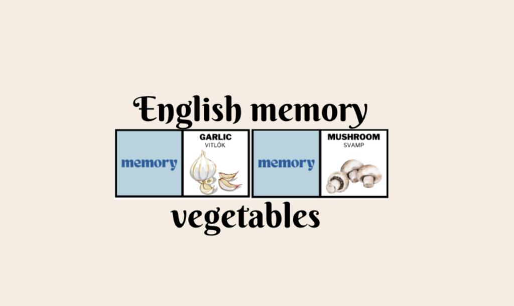 English memory – vegetables