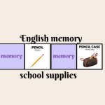 English memory – school supplies - bild 1
