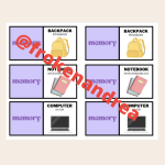 English memory – school supplies - bild 2