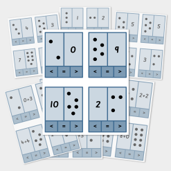 Nypkort större/mindre än och likhetstecken (0-10)