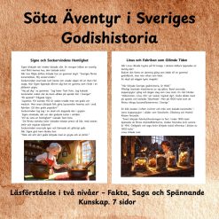 Läsförståelse om Sveriges Godishistoria – Saga och Fakta i två nivåer (åk 1–6)