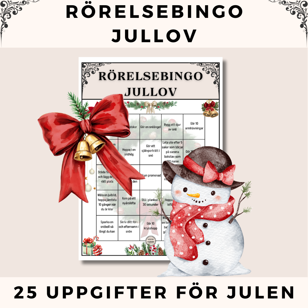 Rörelsebingo – Jullov