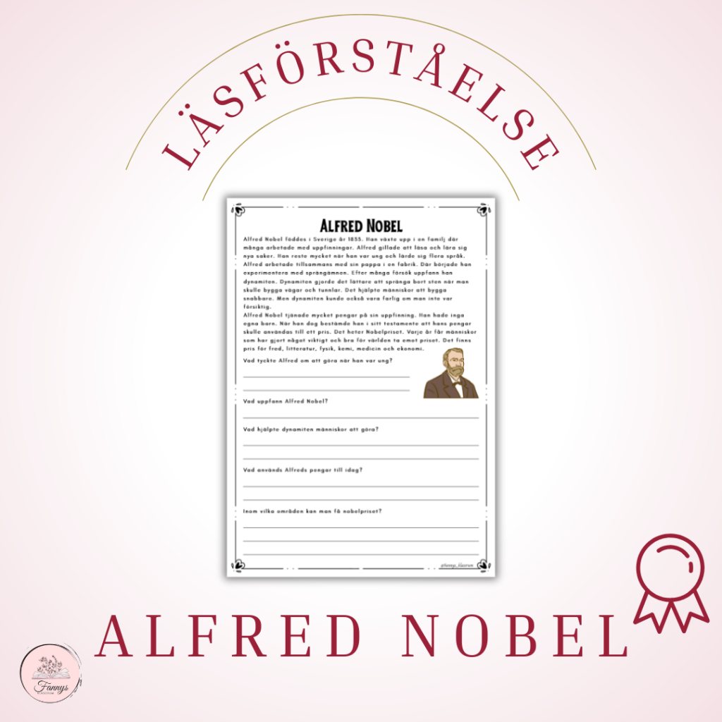 Läsförståelse Alfred Nobel