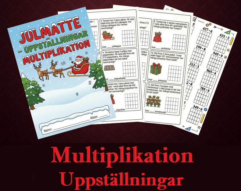 Julmatte – Uppställning multiplikation