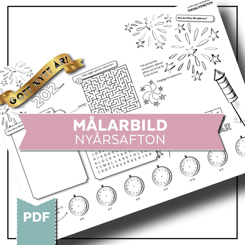 Målarbild – räkna ned på nyårsafton