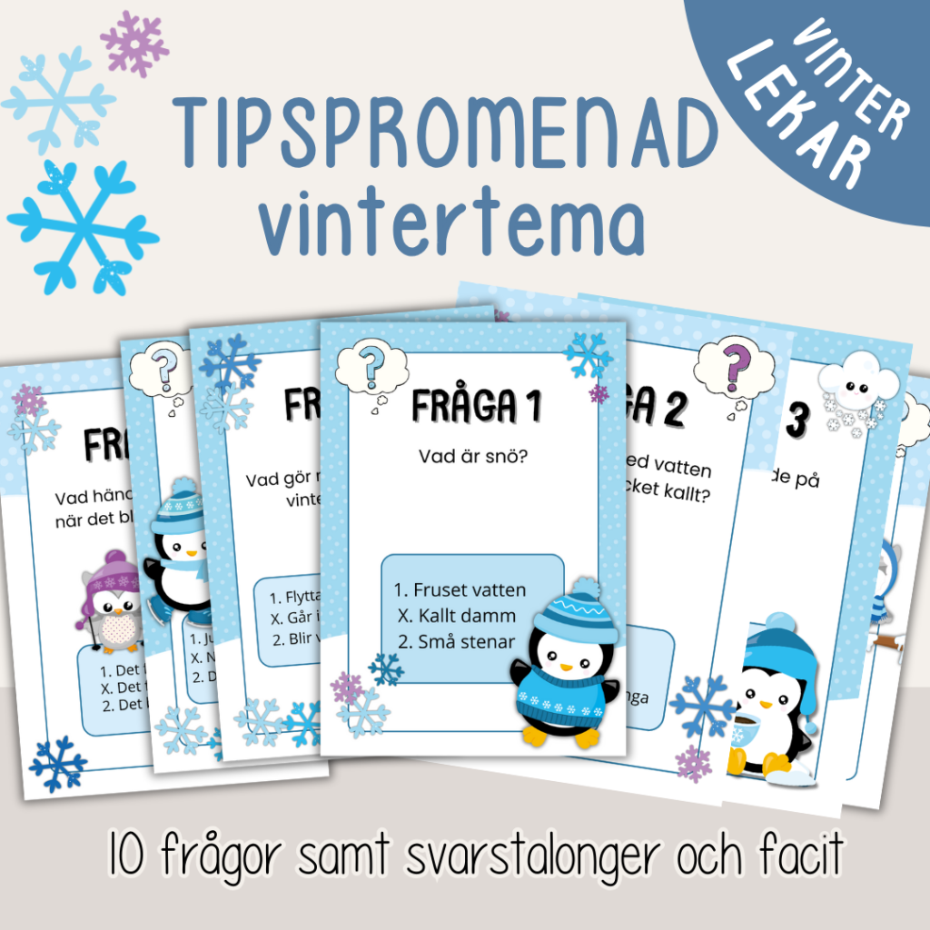 Vinter – Tipspromenad med vintertema