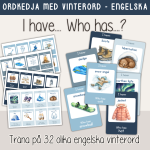 Vinter – Engelska vinterord – Ordkedja – I have… Ho has?…. - bild 1