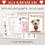 Alla hjärtans dag – Arbetshäfte Arbetsblad – 24 sidor - bild 1