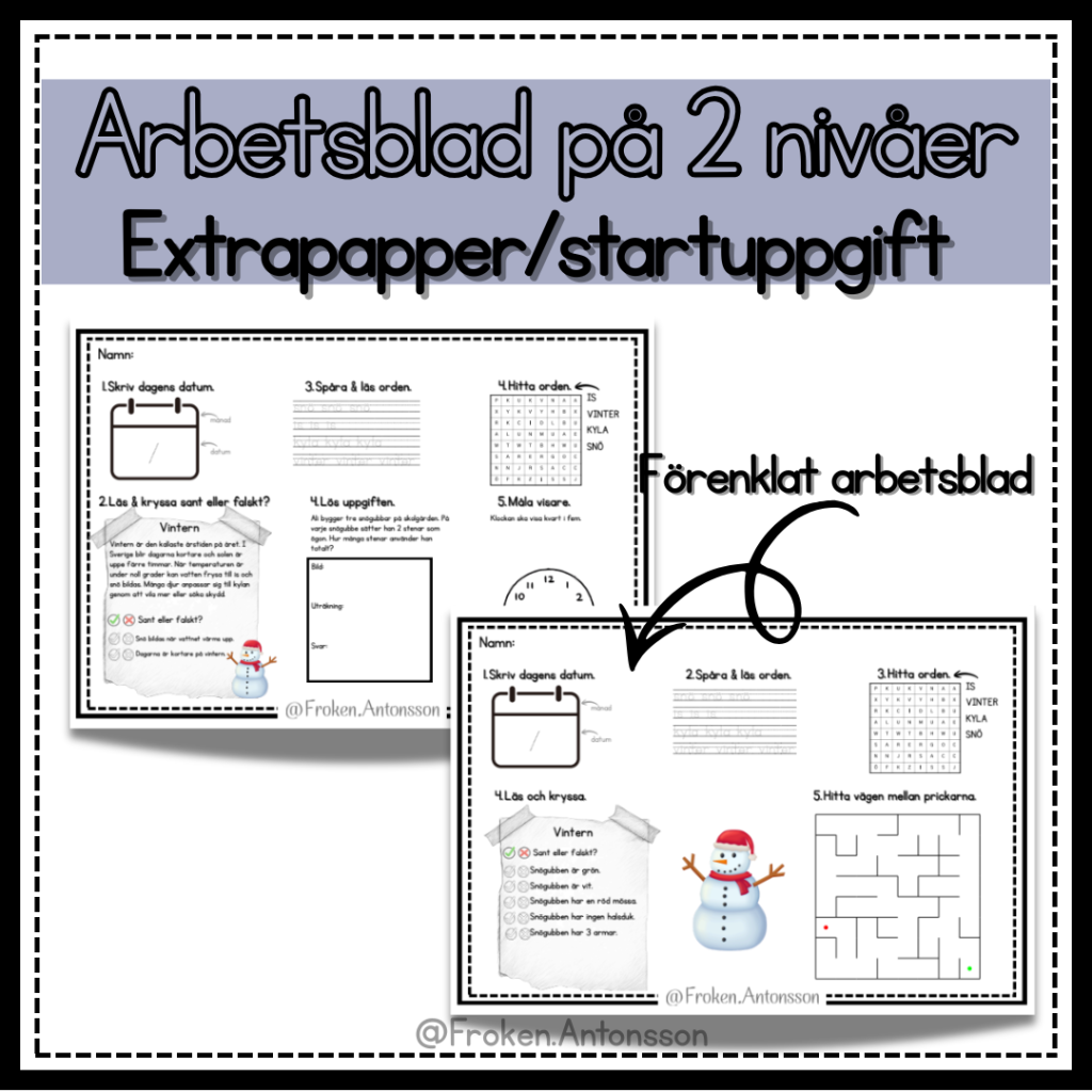 Startuppgift/extrauppgift på 2 nivåer