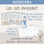 Vinter – Läs- och skrivpaket med vintertema. Läsförståelse och skrivträning - bild 1