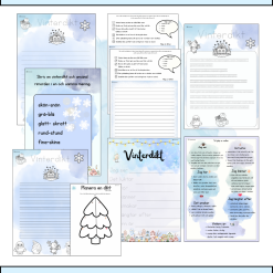 Vinterdikter- öva på att skriva vinterdikter i flera steg och nivåe