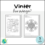 Vinter – Färglägg och räkna saker - bild 1