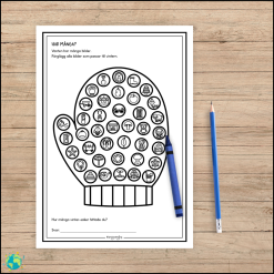 Vinter - Färglägg och räkna saker