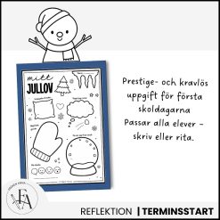 Mitt jullov – reflektionsuppgift vid terminsstart