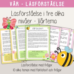 Årstider - Stort paket med läsförståelsetexter om alla fyra årstider - 120 sidor