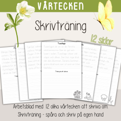 Årstider - Stort paket med skrivträning - 48 sidor