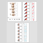 Vinter. Räkna till 10, klippövningar - bild 2