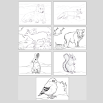 Djur på vintern, klippövningar - bild 3