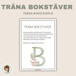 Träna bokstäver – B